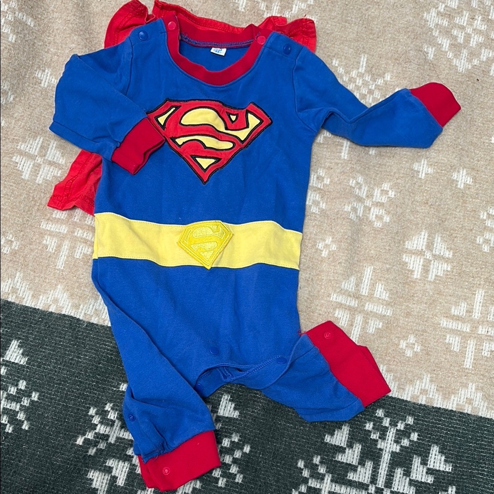 Superman Kids Costume - Blue and Red 3-6months